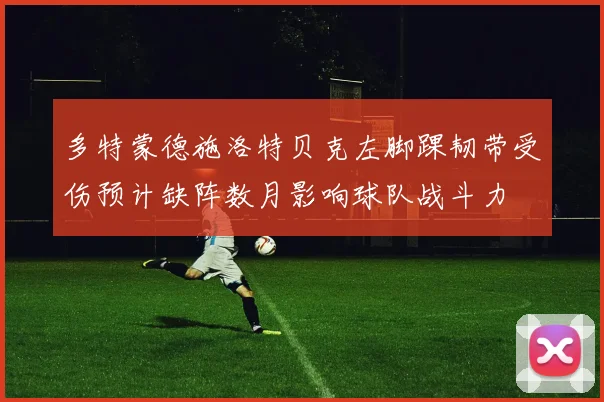 多特蒙德施洛特贝克左脚踝韧带受伤预计缺阵数月影响球队战斗力